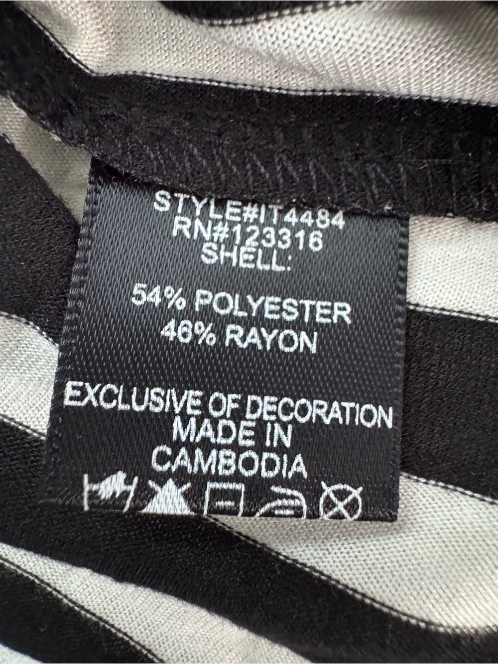 iris Los Angeles Black and White Striped Crewneck Tee - Picture 5 of 6
